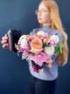 Стаканчик с цветами микс + Кофе